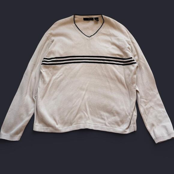 Vintage Other - Vintage y2k 90s striped v neck sweater sz XXL oversized skater casual preppy